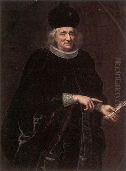 Portrait Of A Senator In Robes Of Office, Holding A Letter - view 1