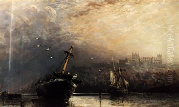 Ships Moored, A Castle Beyond - view 1