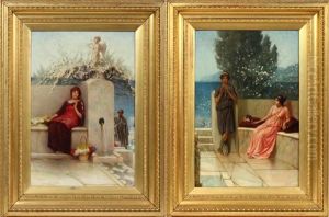 Figures In Grecian Style Scenes (2 Works)