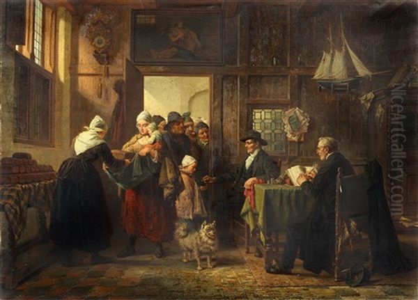 Distributing Bread And Alms - view 1
