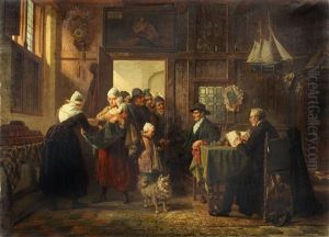 Distributing Bread And Alms