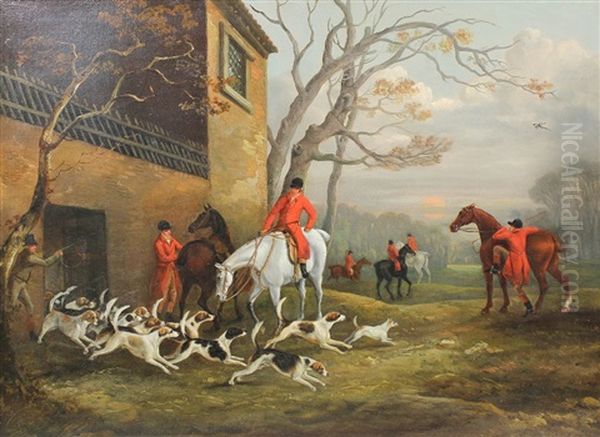 Hunting Scene, Unkenneling Hounds - view 1