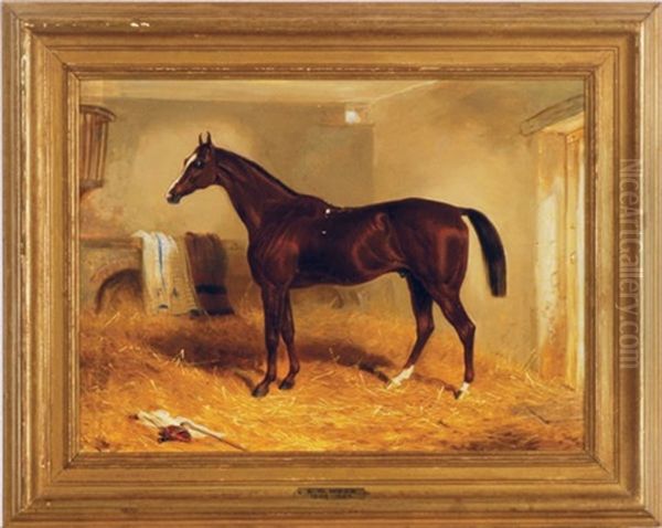 Chestnut Mare In A Stable (+ A Companion Painting; 2 Works) - view 1
