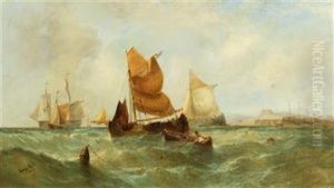 Fishing Boats Waiting For The Tide by James Webb