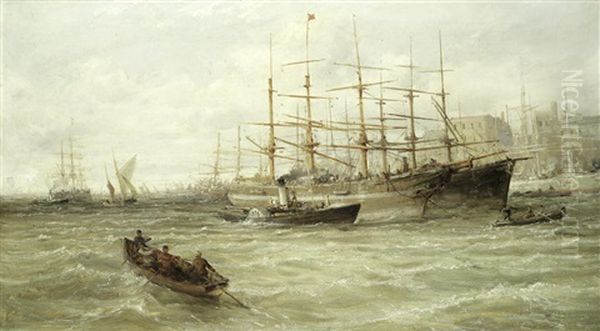 A Busy Harbour Scene - view 1