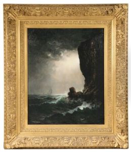 Nocturnal Seascape, Black Head by Elbridge Wesley Webber