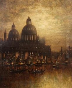 Venice Scene by Elbridge Wesley Webber
