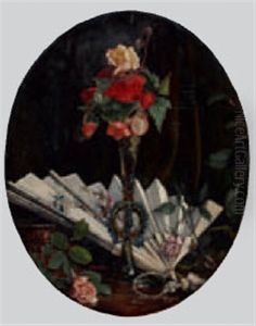 Stillleben Mit Facher by Alfred Weber