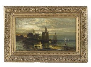 Fishing By Moonlight by Carl Philipp Weber