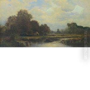 Landscape With Watering Cows by Carl Philipp Weber
