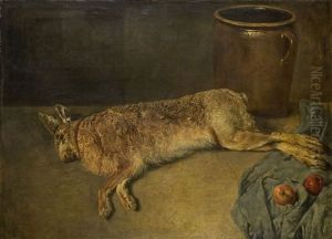 Jagdstillleben Mit Erlegtem Hasen Jagdstillleben Mit Erlegtem Hasen