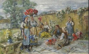 Blomsterflickor by Maria (Philips-Weber) Weber