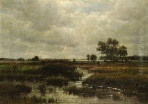 Moorlandschaft Mit Anglern Moorlandschaft Mit Anglern