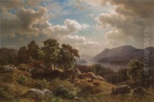 View On The Hudson River by Paul Weber