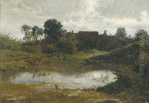 Teich Bei Einem Dorf - view 1