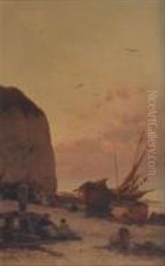 Les Ramasseurs De Coquillages by Theodor Alexander Weber