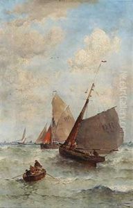 Fischerboote An Der Kuste by Theodor Alexander Weber