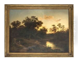 Sonnenuntergang Am See by August Weber