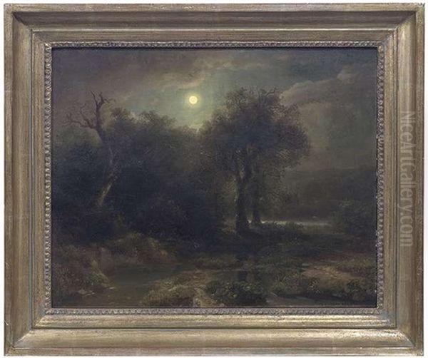 Nachtliche Landschaft Bei Mondschein - view 1
