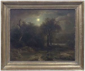 Nachtliche Landschaft Bei Mondschein Nachtliche Landschaft Bei Mondschein