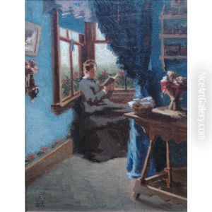 Reading By A Window by E. Ambrose Webster