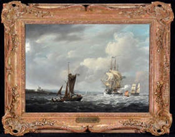 Hms Britannia Off Hurst Castle 1801 - view 1