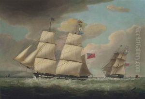 The Retrench, Captain Wilson, In Two Positions In The Channel, Off Dover by George Webster