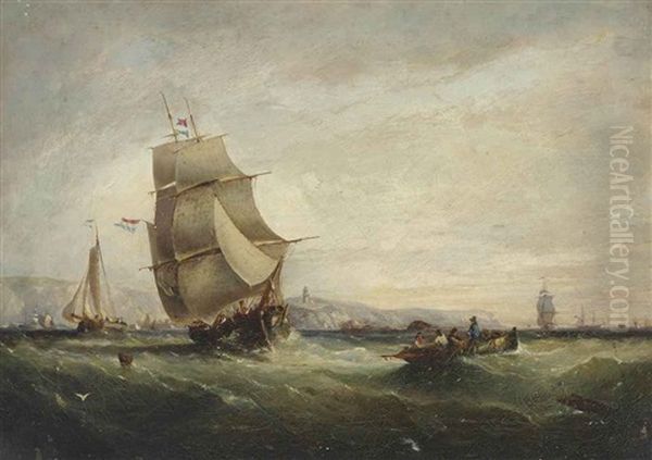 A Dutch Trading Schooner And Other Shipping In The Channel Off St. Catherine's Point, Isle Of Wight - view 1
