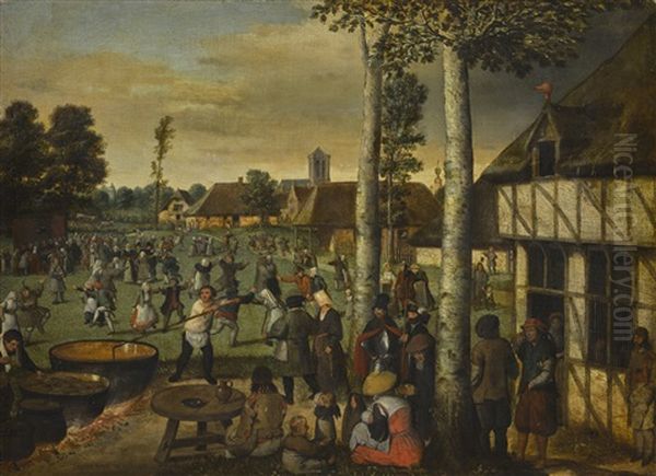 Peasants Merrymaking At A Village Kermesse - view 1