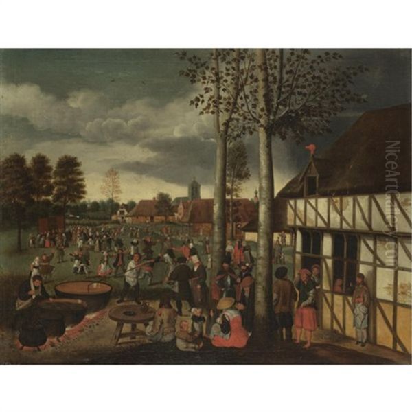 Peasants Merrymaking At A Village Kermesse - view 1