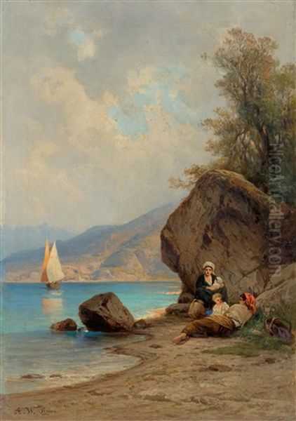 Southern Landscape With Figures - view 1