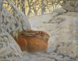Hase Im Schnee by Alfred Weczerzick