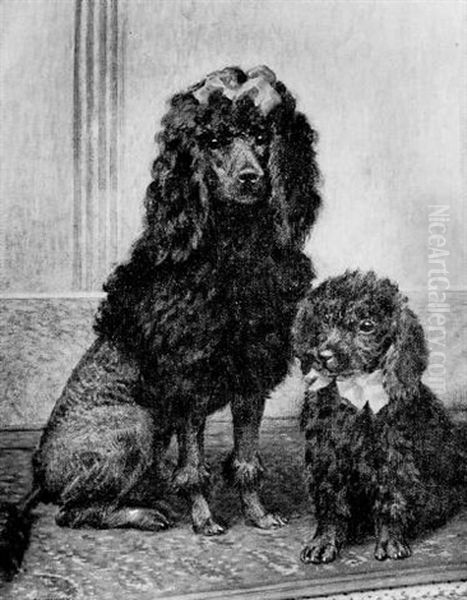 Two Poodles In An Interior - view 1