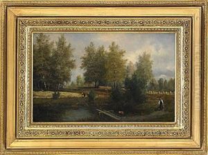 Landskap Med Figurer by Johan Herman Wedel-Anker