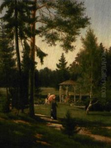 Kvinner Ved Lysthuset by Johan Herman Wedel-Anker