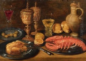 Still Life With Lobster by Gotthardt (Godert) de Wedig