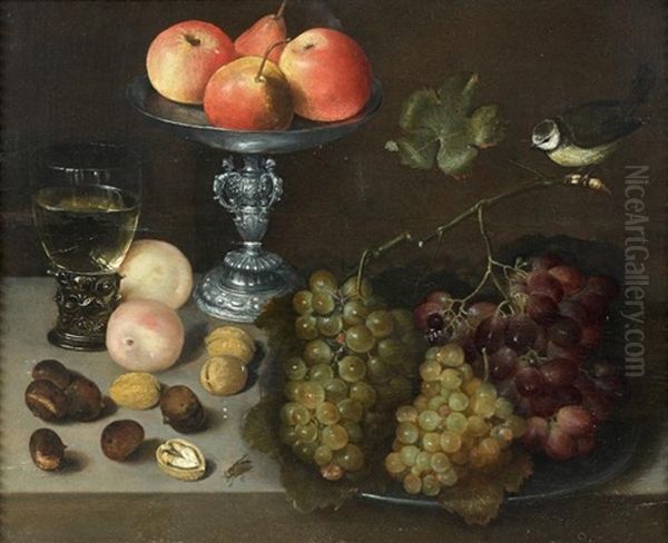 Composition Au Rhomer Et Au Plat De Raisins - view 1
