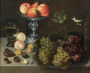 Composition Au Rhomer Et Au Plat De Raisins by Gotthardt (Godert) de Wedig