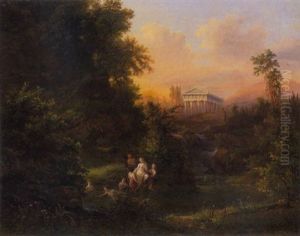 Arkadische Landschaft by Eduard Von Weeber