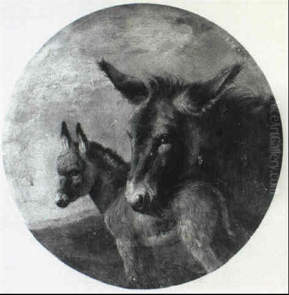 A Donkey And Her Foal - view 1