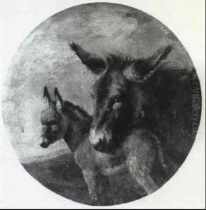 A Donkey And Her Foal A Donkey And Her Foal