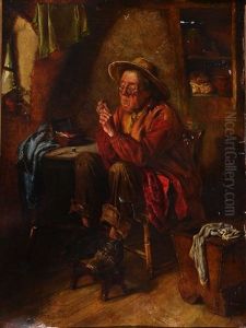 The Bonnet And Threading The Needle (a Pair) by William Weekes