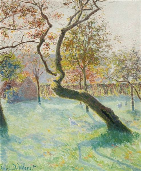 The Orchard In The Morning (1899-1901) by Anna de Weert