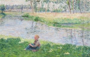 Meisje Aan De Drie Leien - Fillette Au Bord De La Lys by Anna de Weert