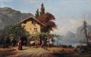 Italienisches Gasthaus Am Tobliner See by Johann Friedrich Wilhelm Wegener