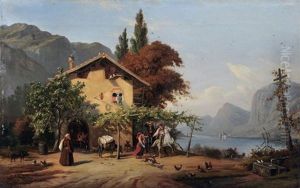 Italienisches Gasthaus Am Bergsee by Johann Friedrich Wilhelm Wegener