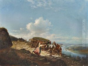 Malheur Mit Dem Pferdewagen Oberhalb Der Elbe Bei Tetschen