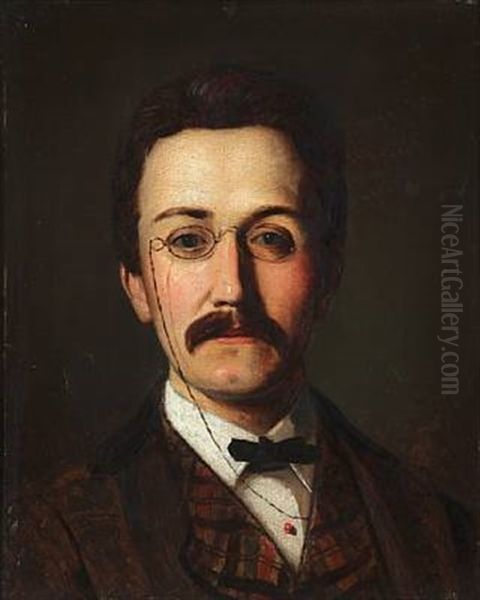 Three Portraits Of Teacher Victor Julius Bjerring, Teacher Christian Bjerring And Editor Emil Albert Edvard Bjerring (3 Works) - view 1
