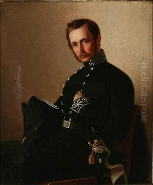 Portrait Of The Artist's Brother, Jens Frederik Christian Wegener (+ Portrait Of The Artist's Sister-in-law, Caroline; Pair) - view 1