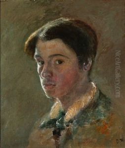 Portrait Of A Young Man by Bertha Wegmann